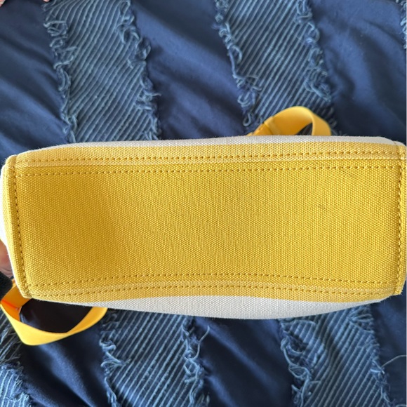 kate spade jett small tote yellow stripes canvas - Picture 5 of 9